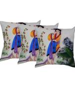 Set Of 3 Cotton Cushion Covers
