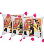 Set Of 3 Embellished Cushion Covers