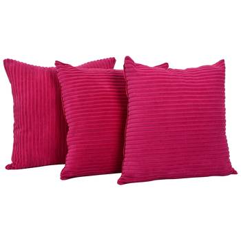 Set Of 3 Velvet Cushion Covers 1