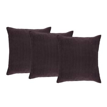 Set Of 3 Velvet Cushion Covers 1