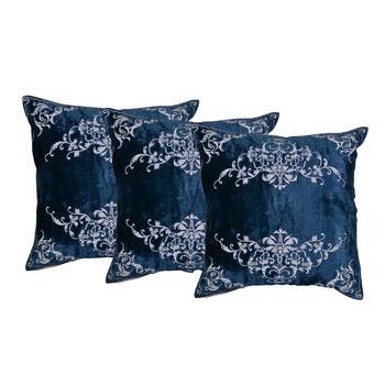 Set Of 3 Velvet Cushion Covers 1