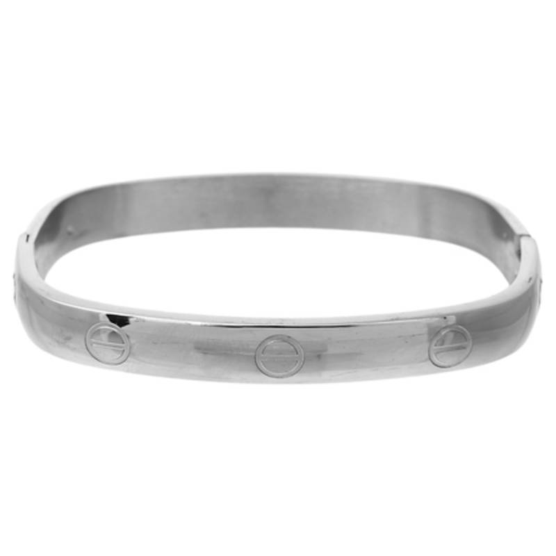 Fashion Silver Stainless Steel Square Shape Trendy Bracelet for Men Boys