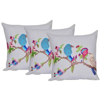 Set Of 3 Cotton Cushion Covers 1