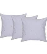 Set Of 3 Mirror Work Cushion Cover