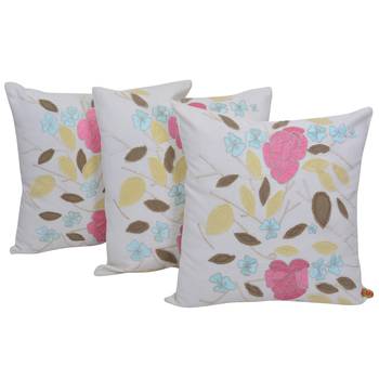Set Of 3 Embroidered Cotton Cushion Cover 1