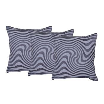 Set Of 3 Machine Embroidered Cushion Cover 1