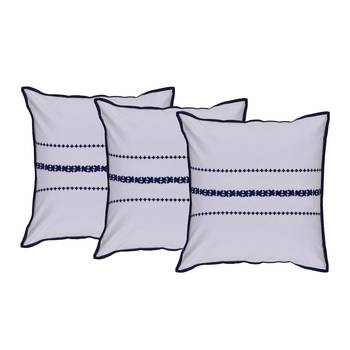 Set Of 3 Machine Embroidered Cushion Cover 1