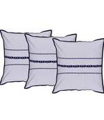 Set Of 3 Machine Embroidered Cushion Cover