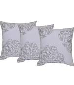 Set Of 3 Machine Embroidered Cushion Cover