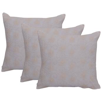 Set Of 3 Machine Embroidered Cushion Cover 1
