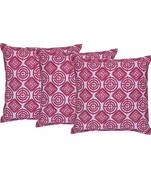 Set Of 3 Machine Embroidered Cushion Cover