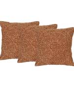Set Of 3 Cutwork Styled Cotton Cushion Cover