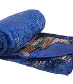 Velvet Blanket Blue Jaipur Razai Quilts By Reme