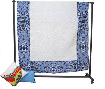 Machine Embroidered Cotton Quilt Single Bed Blanket By Reme 4