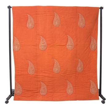 Machine Embroidered Cotton Quilt King Size Blanket By Reme 2