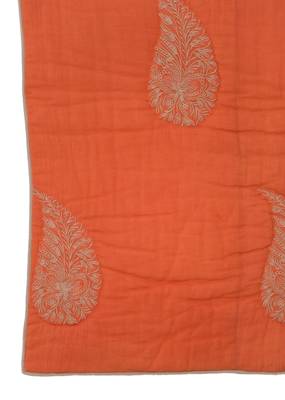 Machine Embroidered Cotton Quilt King Size Blanket By Reme 3