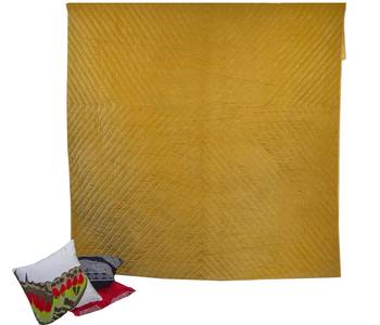 Mustard Velvet Quilt And Blankets For Winters 4