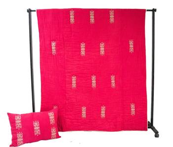 Machine Embroidered Cotton Quilt For Double Bed 2