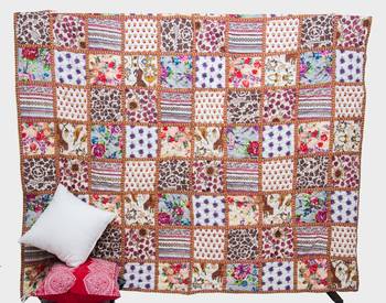 Patch Work Cotton Quilt Blanket For Summer 4