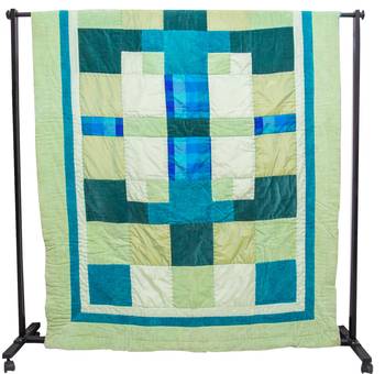 Abstract Raw Silk  Quilt Queen Size Blanket By Reme 2