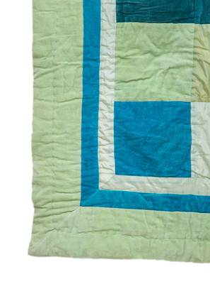 Abstract Raw Silk  Quilt Queen Size Blanket By Reme 3
