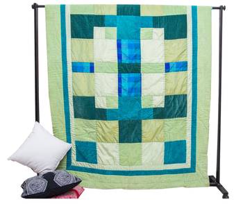 Abstract Raw Silk  Quilt Queen Size Blanket By Reme 4