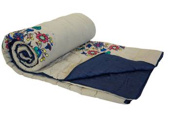 Machine Embroidered Cotton Dohar, Blankets And Comforters 1