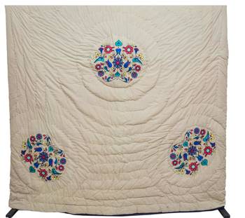 Machine Embroidered Cotton Dohar, Blankets And Comforters 2