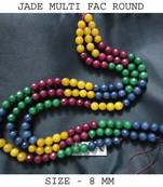 Multi Jade Fac Beads 8 Mm 