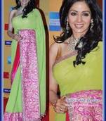 Sridevi bollywood green saree