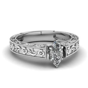 Handcrafted Work On Sterling Silver White Cubic Zirconia Studded Ring 3