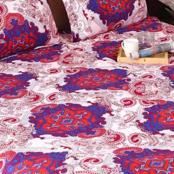 Mauve & Beige Polyester King Size Bedsheet With Classic Royal Print 2