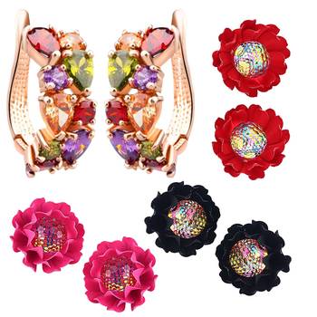 Multicolor cubic zirconia earrings 1