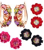 Multicolor cubic zirconia earrings