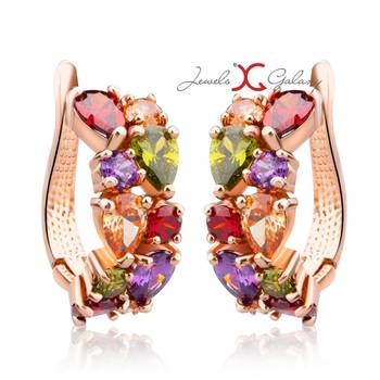 Multicolor cubic zirconia earrings 2