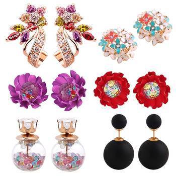 Multicolor cubic zirconia earrings 1