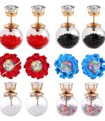 Multicolor cubic zirconia earrings