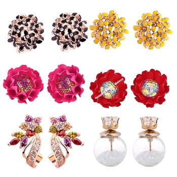 Multicolor cubic zirconia earrings 1