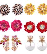 Multicolor cubic zirconia earrings