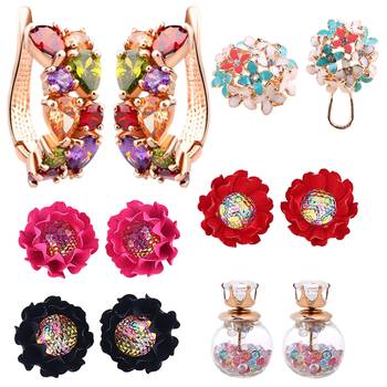 Multicolor cubic zirconia earrings 1