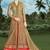 Beige embroidered net semi stitched pakistani salwar with dupatta