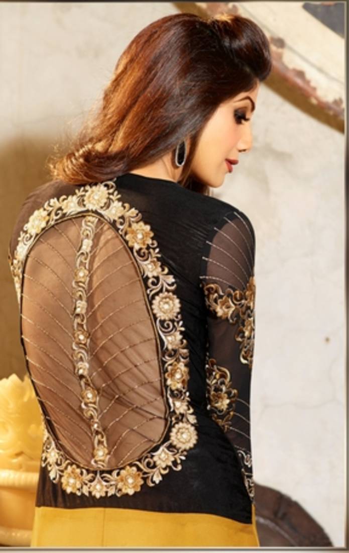 Adah Fashions Yellow Color Designer Salwar Kameez .501-6014