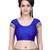 Blue embroidered Satin Chiffon saree with blouse