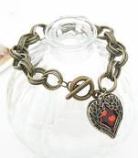 Rhinestone Heart Bracelet