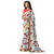 White printed cotton saree with blouse