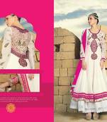 Awesome White Double Layer Anarkali