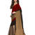 Maroon printed art silk saree with blouse