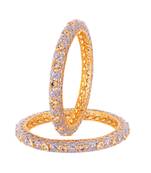 Gold Silver Diamond Royal Bangle