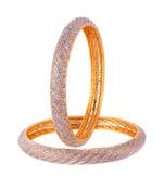 Golden Silver Diamond Bangles