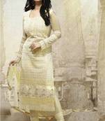 Ayesha Takia Cream Embroidered Anarkali Suit